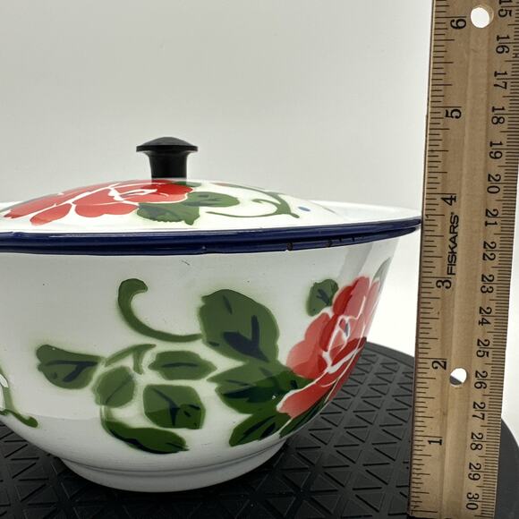 2 Vintage Lucky Elephant Chinese White Floral Enamel...
